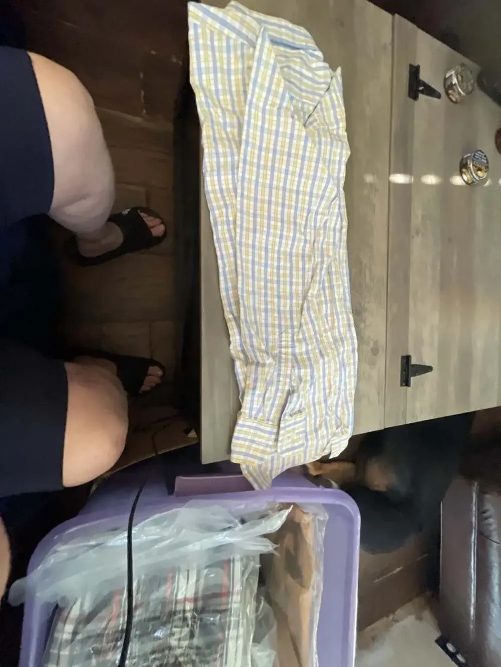 #A224 j.Crew Yellow And Light Blue Gingham Check Dress Shirt M 15-15.5